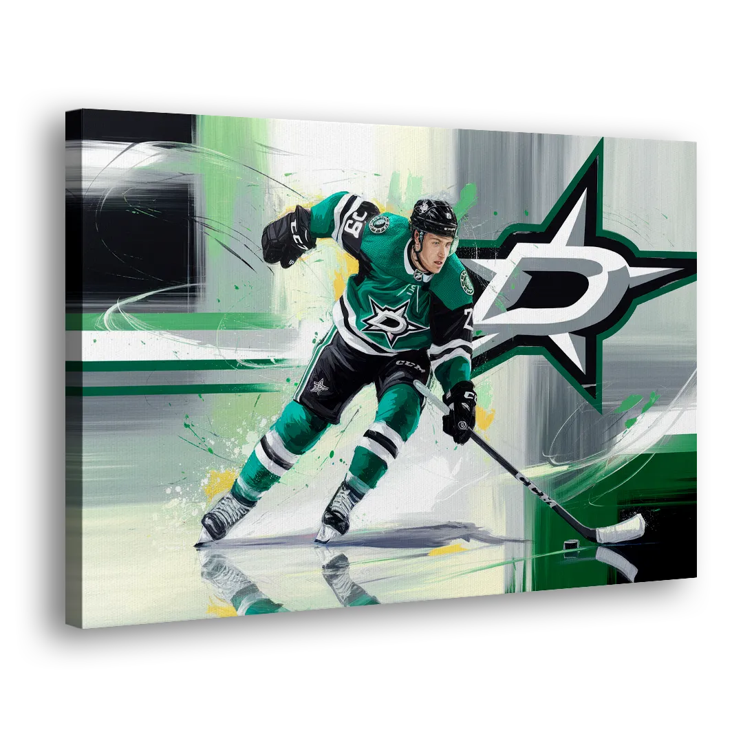 Dallas Stars Hockey Side - Canvas Wall Art