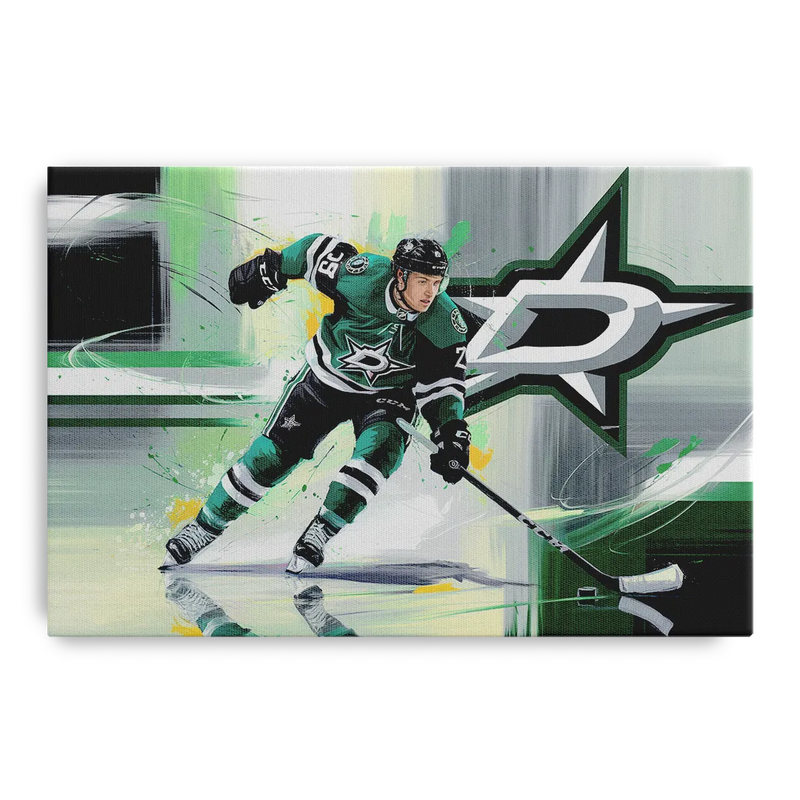 Dallas Stars Hockey Front - Canvas Wall Art