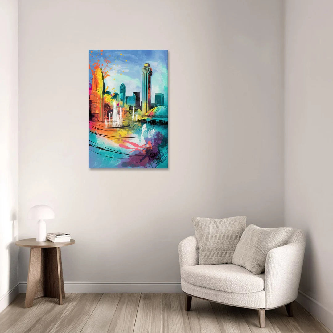 Dallas State Fair Park - Canvas Wall Art - Sofa - 24x36