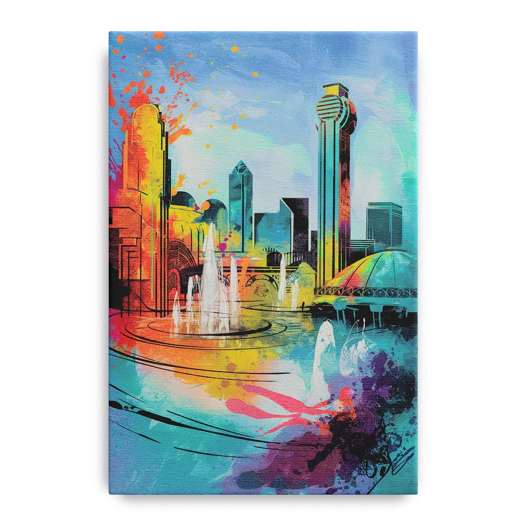 Dallas State Fair Park Front - Canvas Wall Art