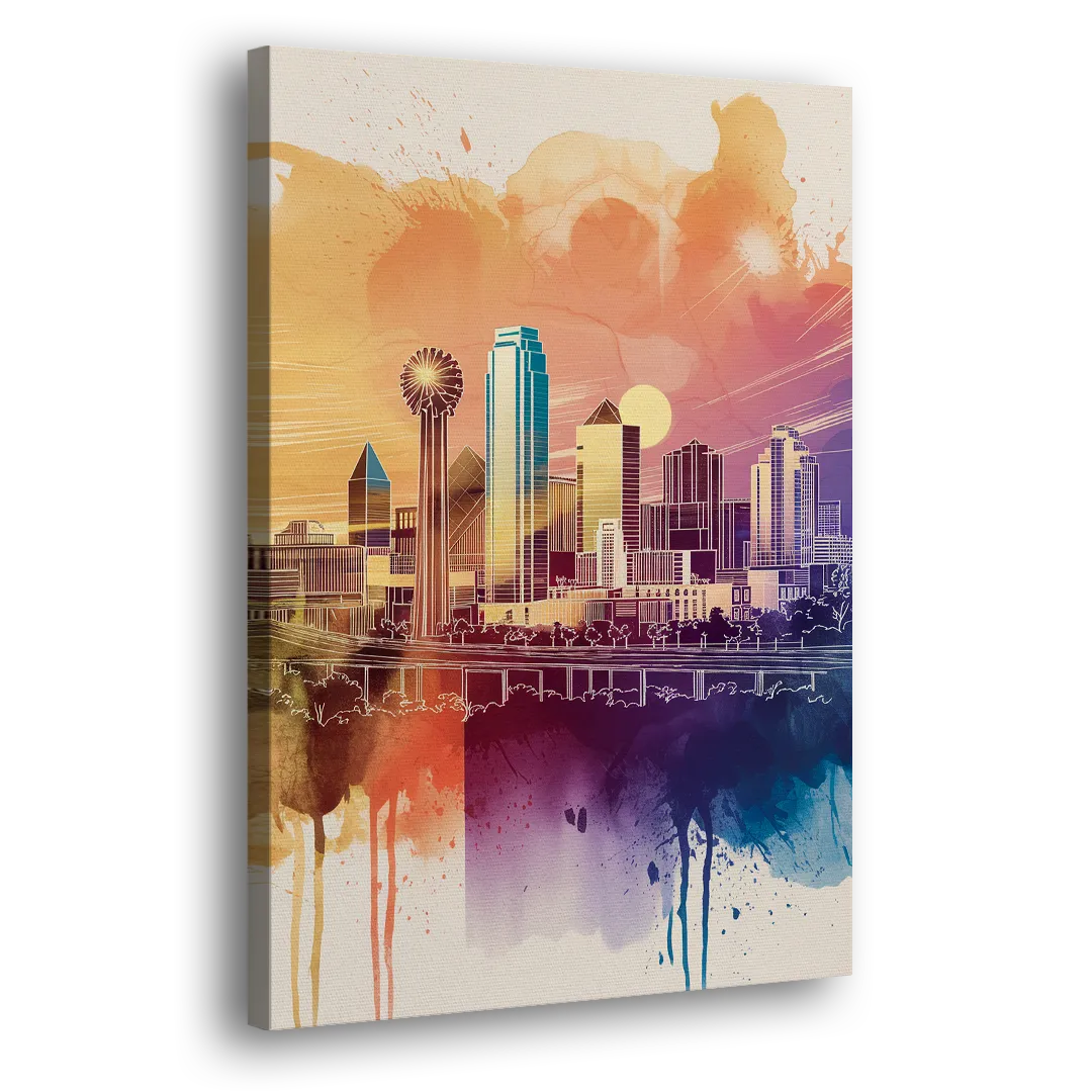 Dallas Texas Pride Side - Canvas Wall Art