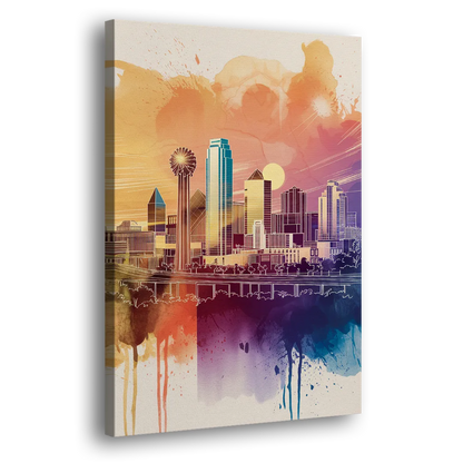 Dallas Texas Pride Side - Canvas Wall Art