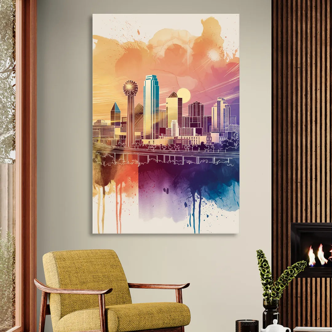 Dallas Texas Pride Sitting Room - Canvas Wall Art