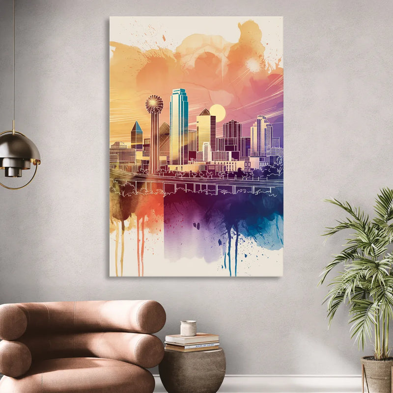 Dallas Texas Pride Living Room - Canvas Wall Art