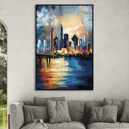 Dallas Unique Perspectives Sitting Room - Black Canvas Wall Art