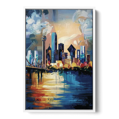 Dallas Unique Perspectives Front - White Canvas Wall Art