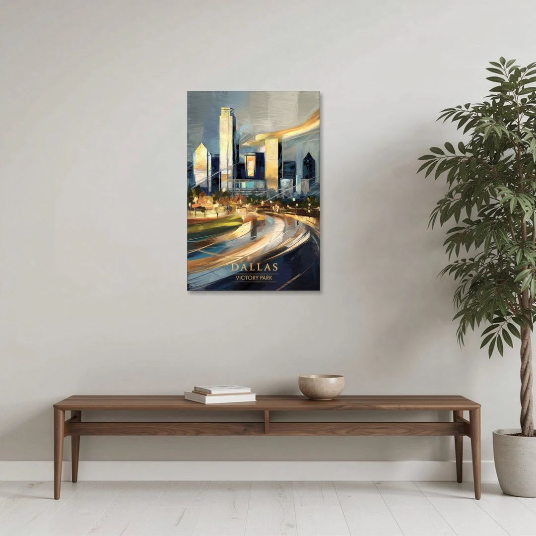 Dallas Victory Park - Canvas Wall Art - Coffee Table - 24x36