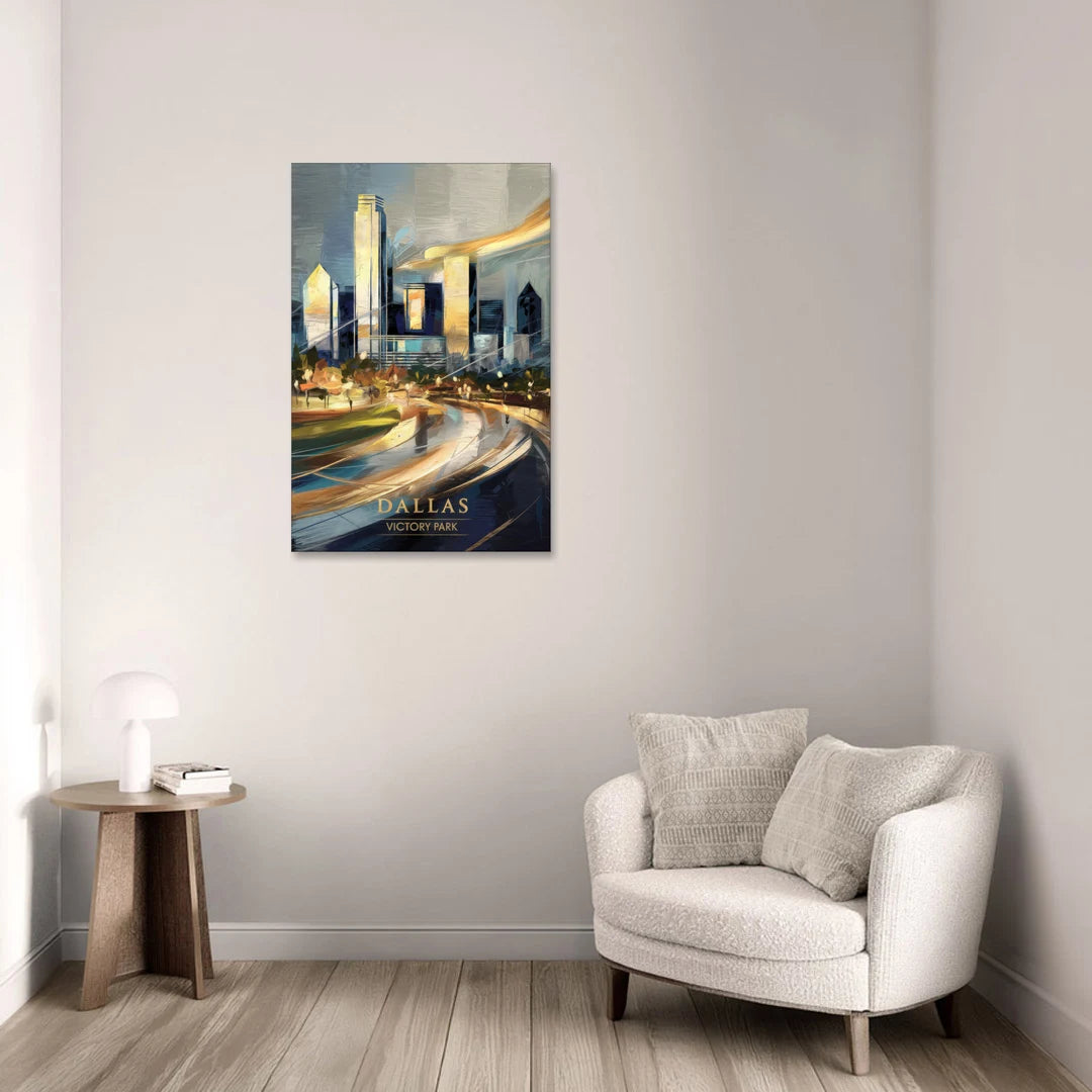 Dallas Victory Park - Canvas Wall Art - Sofa - 24x36