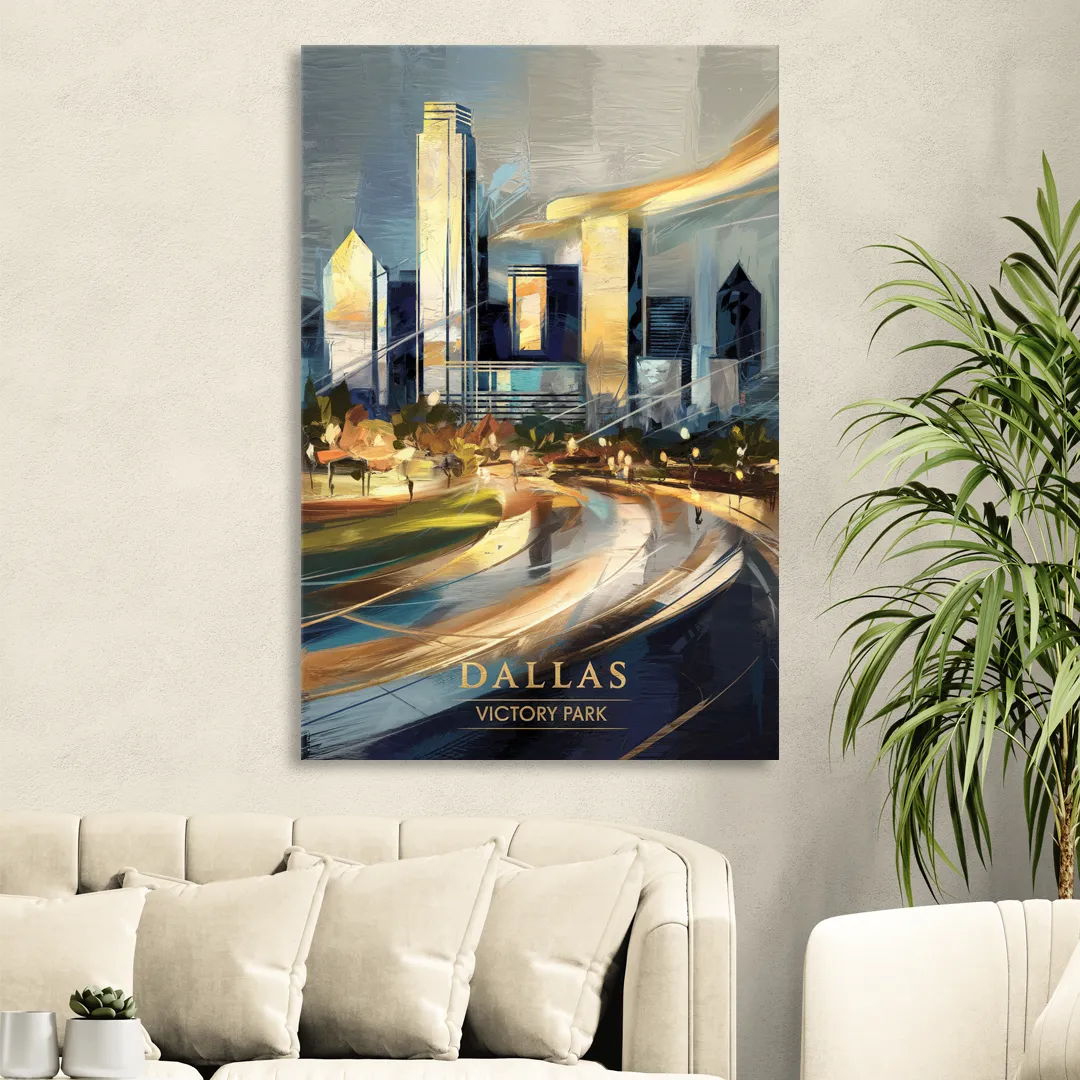 Dallas Victory Park Living Room - Canvas Wall Art