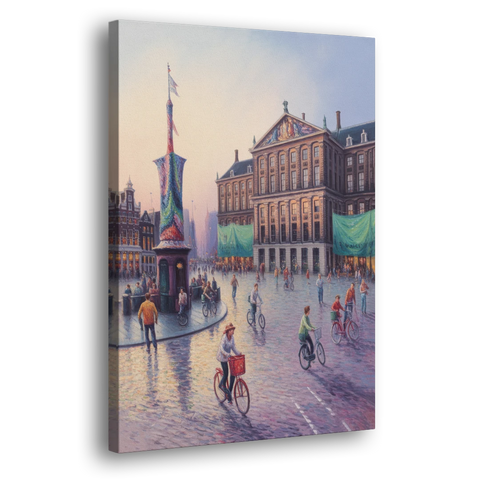 Dam Square Dreams - Canvas Wall Art - Side