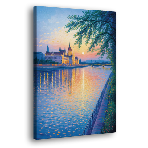 Danube Reflections - Canvas Wall Art - Side