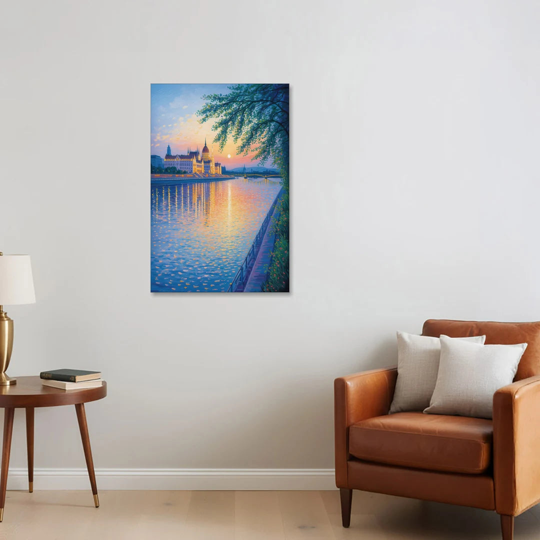 Danube Reflections - Canvas Wall Art - Sofa - 24x36