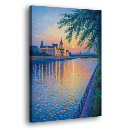 Danube Reflections Side - Canvas Wall Art