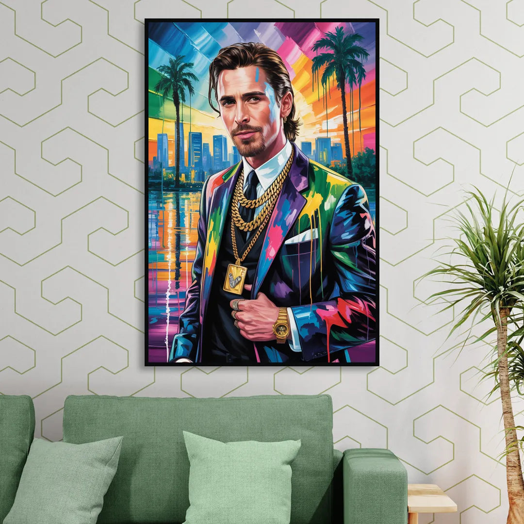 Dark Resolve 2.0 Living Room - Black Canvas Wall Art