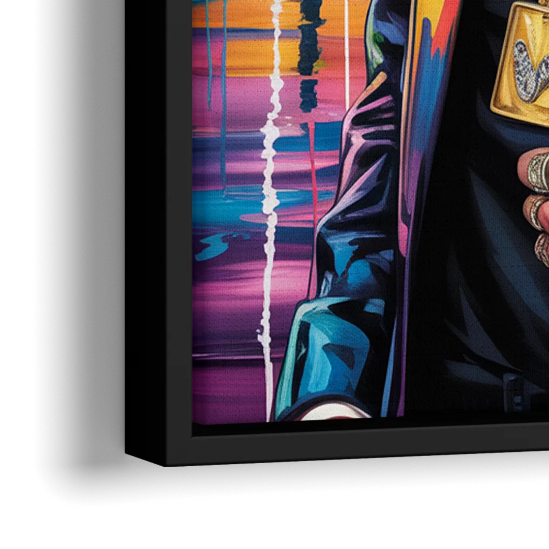 Dark Resolve 2.0 - Close-Up Black Frame Canvas