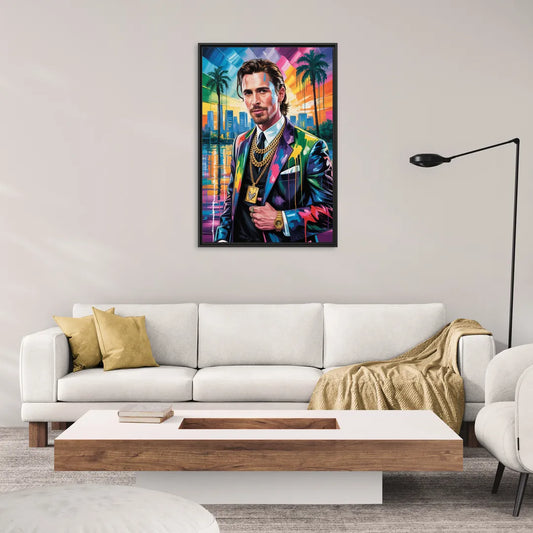 Dark Resolve 2.0 - Living Room Black Frame Canvas