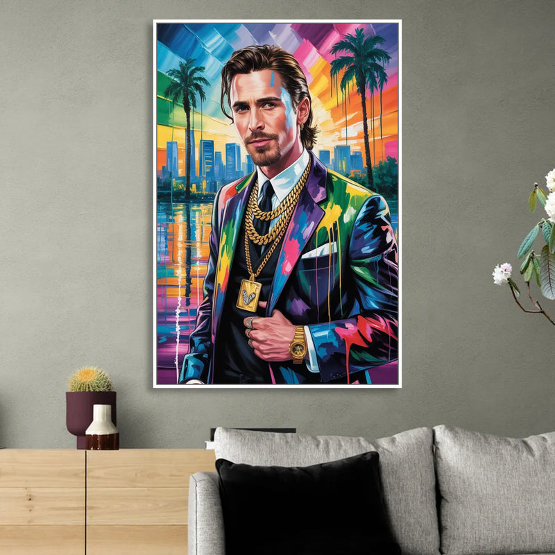 Dark Resolve 2.0 Living Room - White Canvas Wall Art