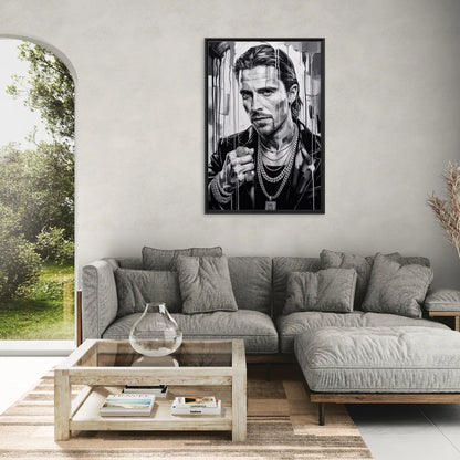 Dark Resolve - Living Room Black Frame Canvas