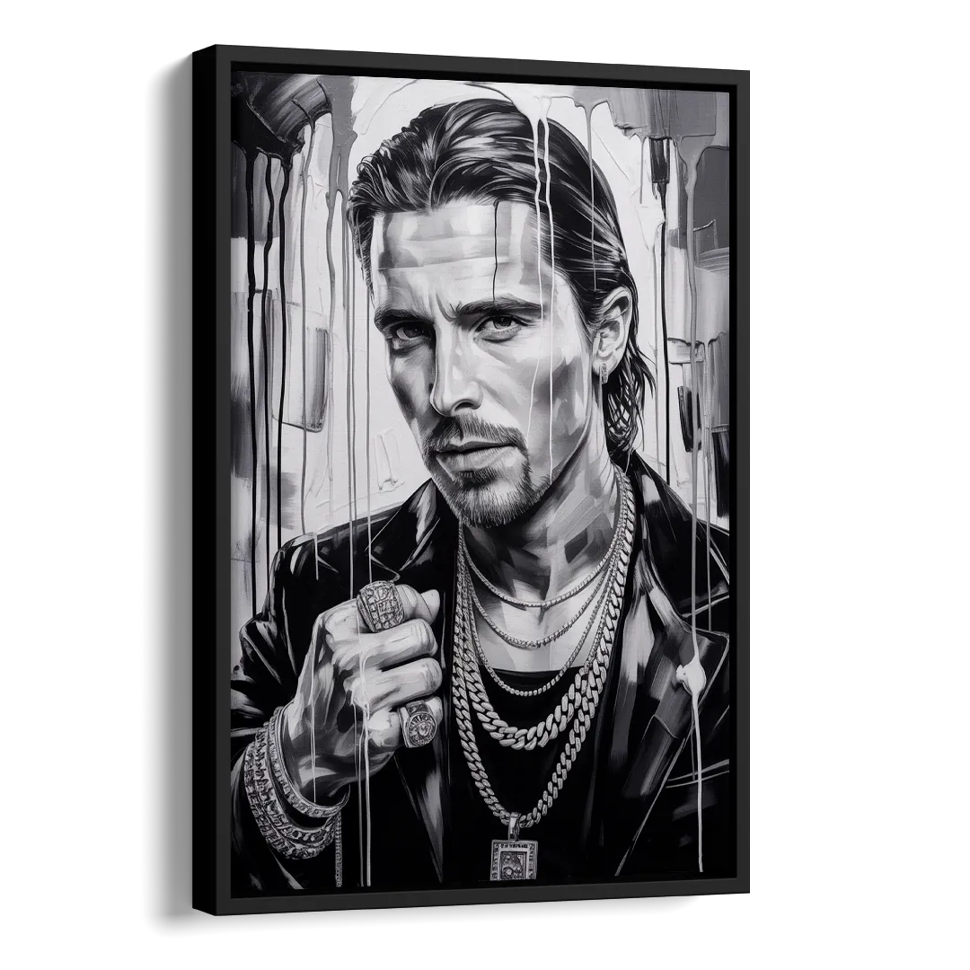 Dark Resolve Side - Black Canvas Wall Art