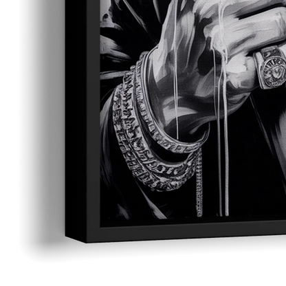 Dark Resolve - Close-Up Black Frame Canvas