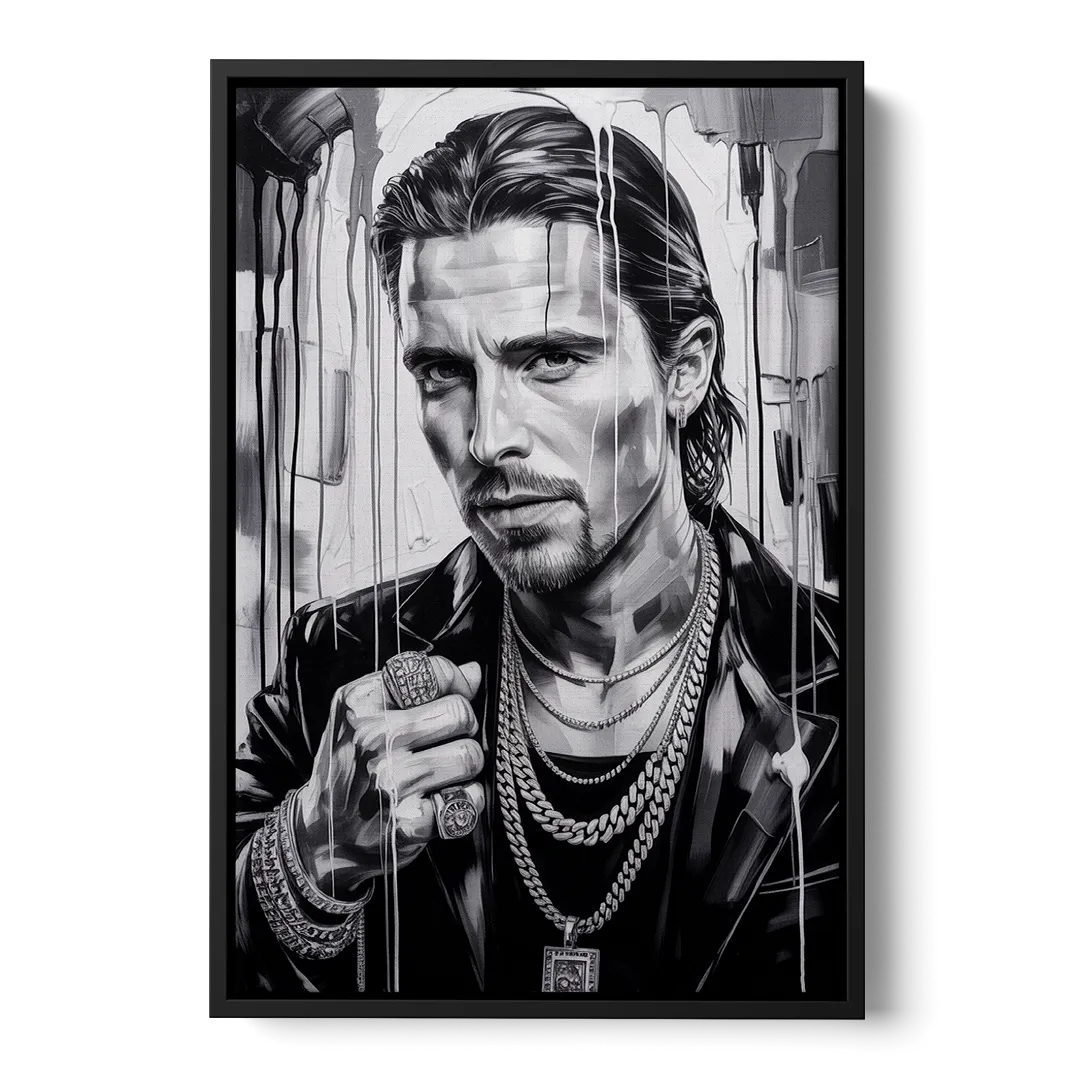 Dark Resolve Front - Black Canvas Wall Art