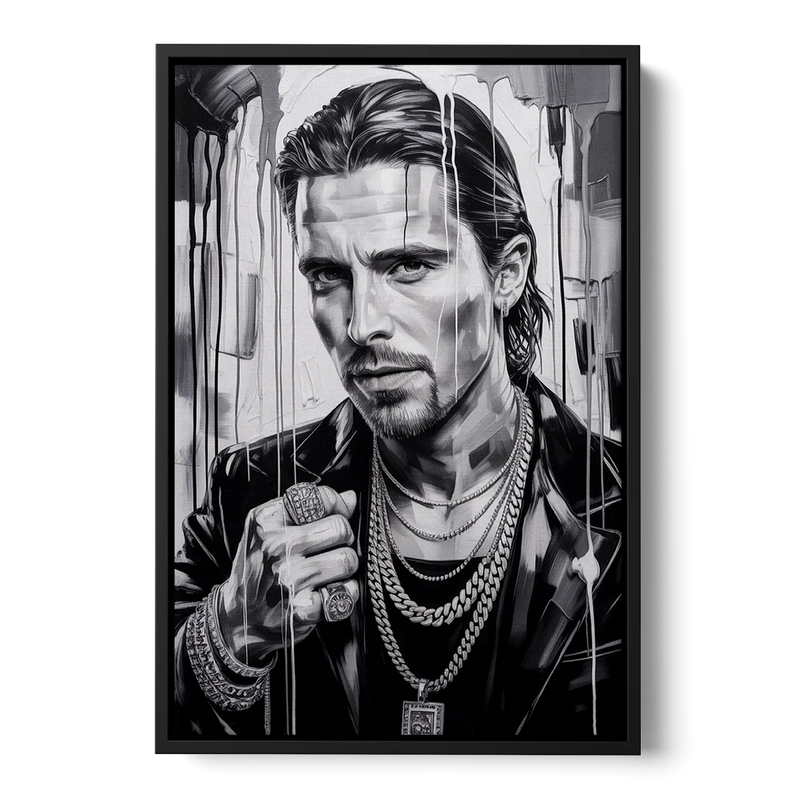 Dark Resolve Front - Black Canvas Wall Art