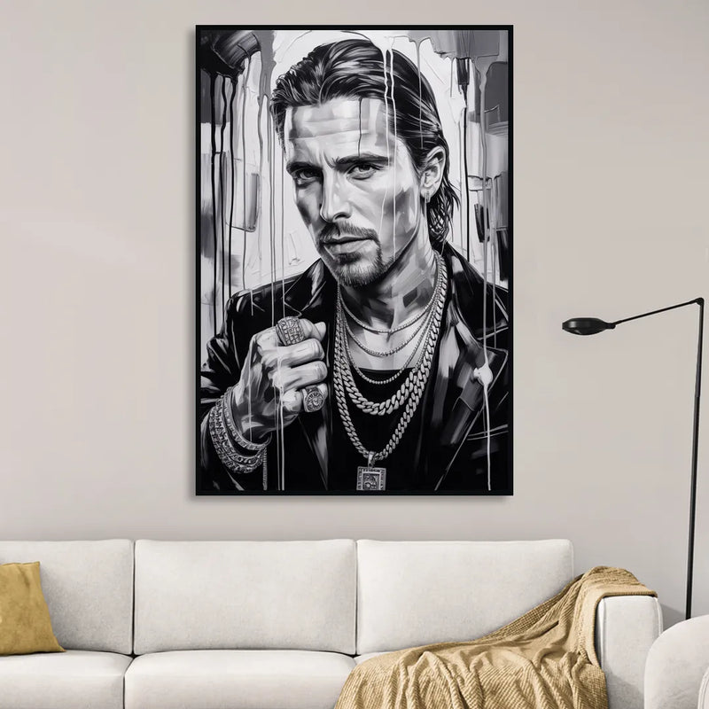 Dark Resolve Sitting Room - Black Canvas Wall Art