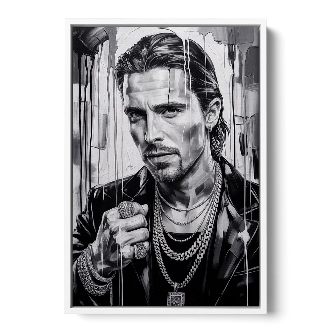 Dark Resolve Front - White Canvas Wall Art