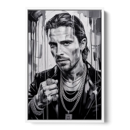 Dark Resolve Front - White Canvas Wall Art