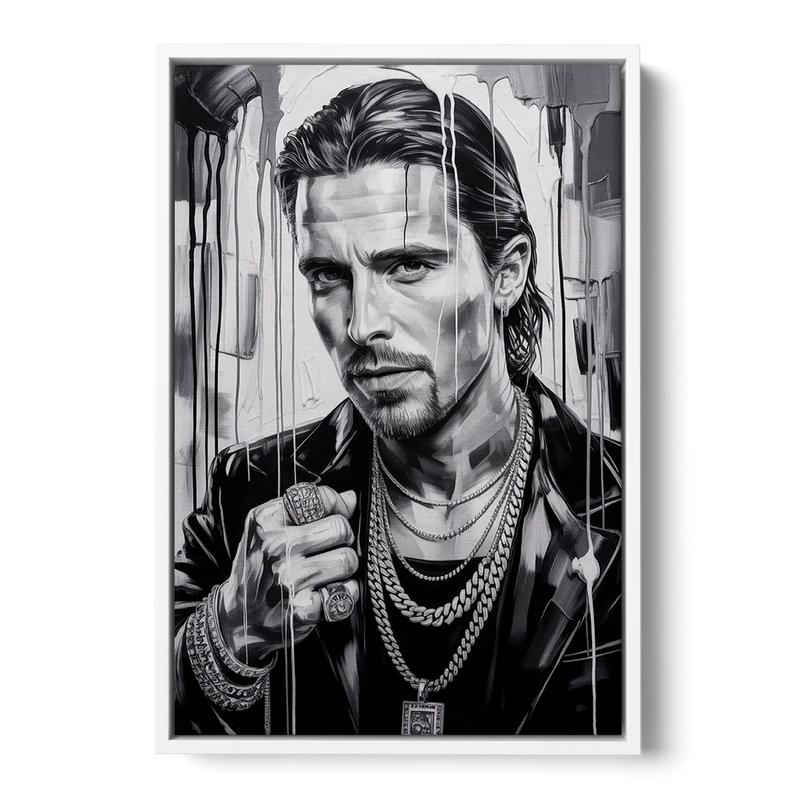 Dark Resolve Front - White Canvas Wall Art