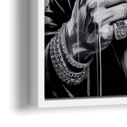 Dark Resolve - Close-Up White Frame Canvas