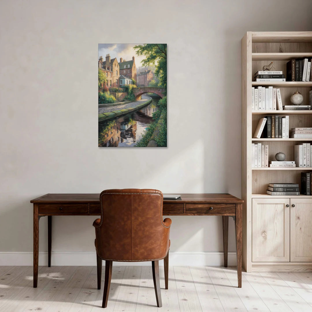 Dean Village Charm - Canvas Wall Art - Office - 24x36