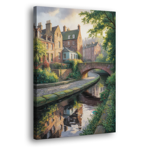 Dean Village Charm - Canvas Wall Art - Side