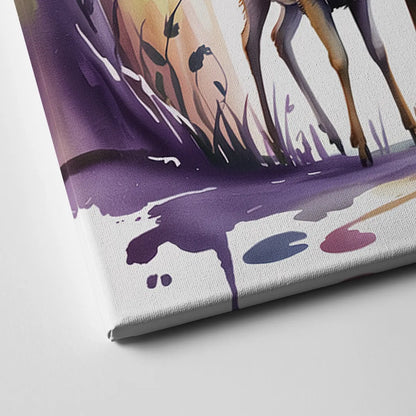 Deer Family Portrait Canvas Close Up