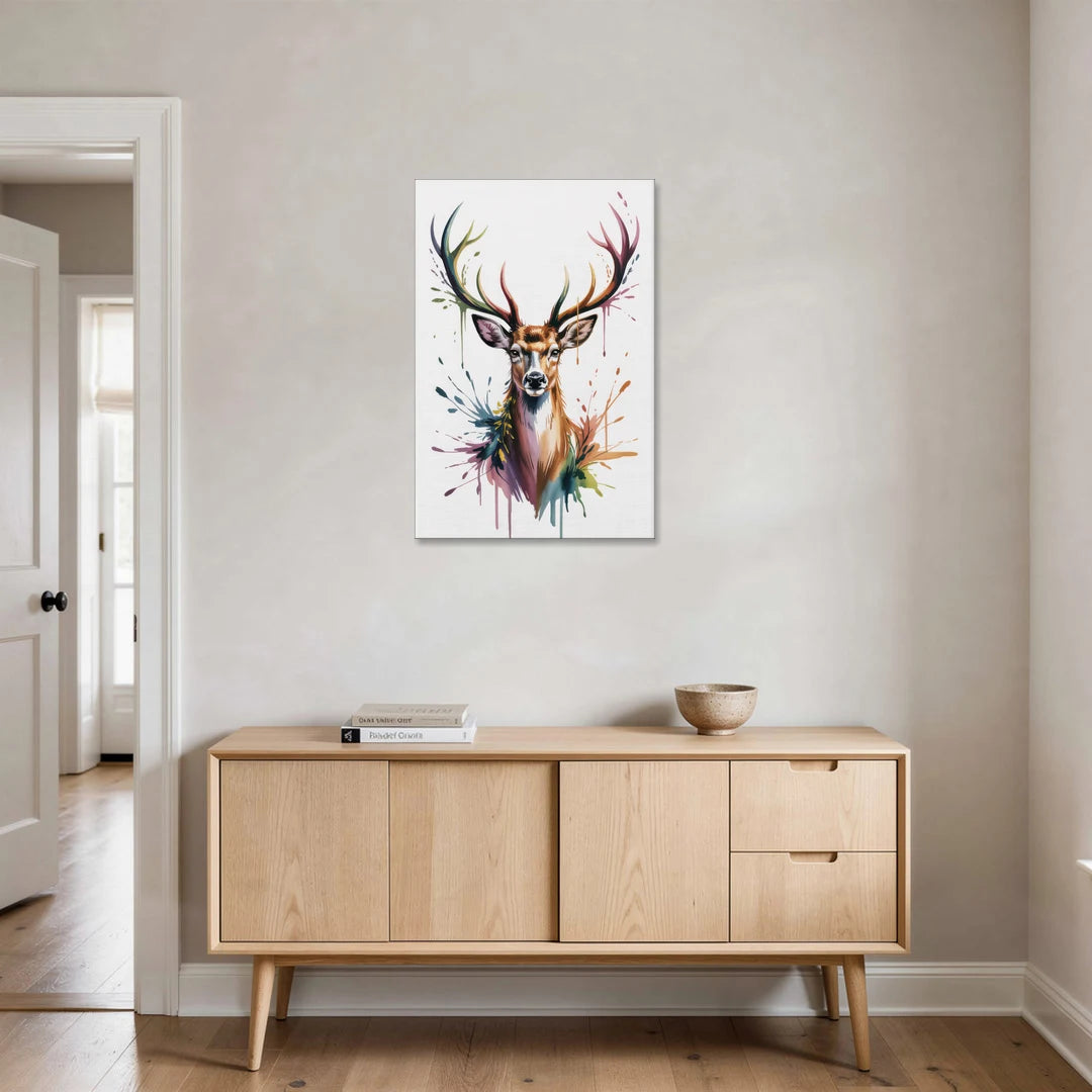 Deer Head in Profile - Canvas Wall Art - Coffee Table - 24x36