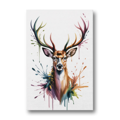 Deer Head in Profile - Canvas Wall Art - Front