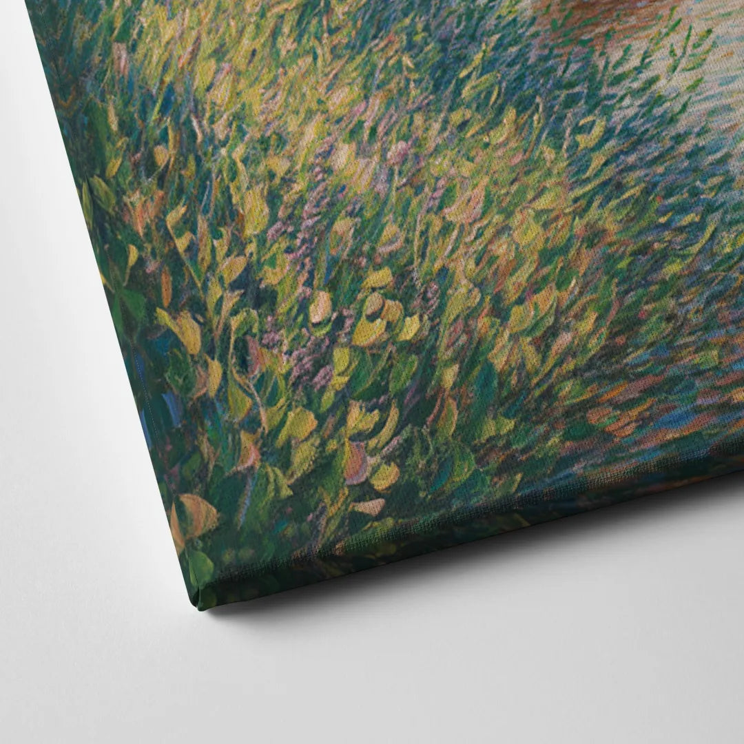 Deer Herd at River's Edge Canvas Close Up