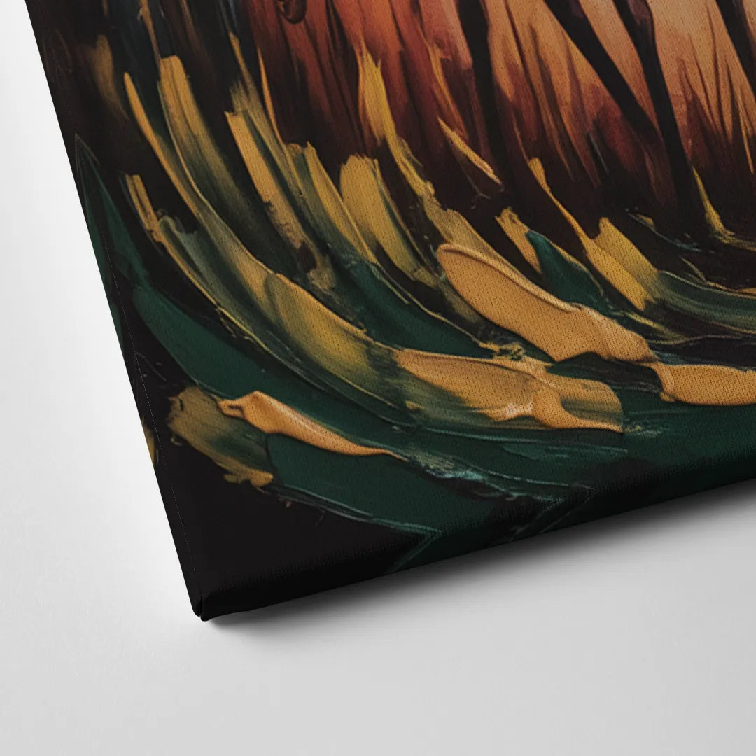 Deer Hunt in Autumn Canvas Close Up