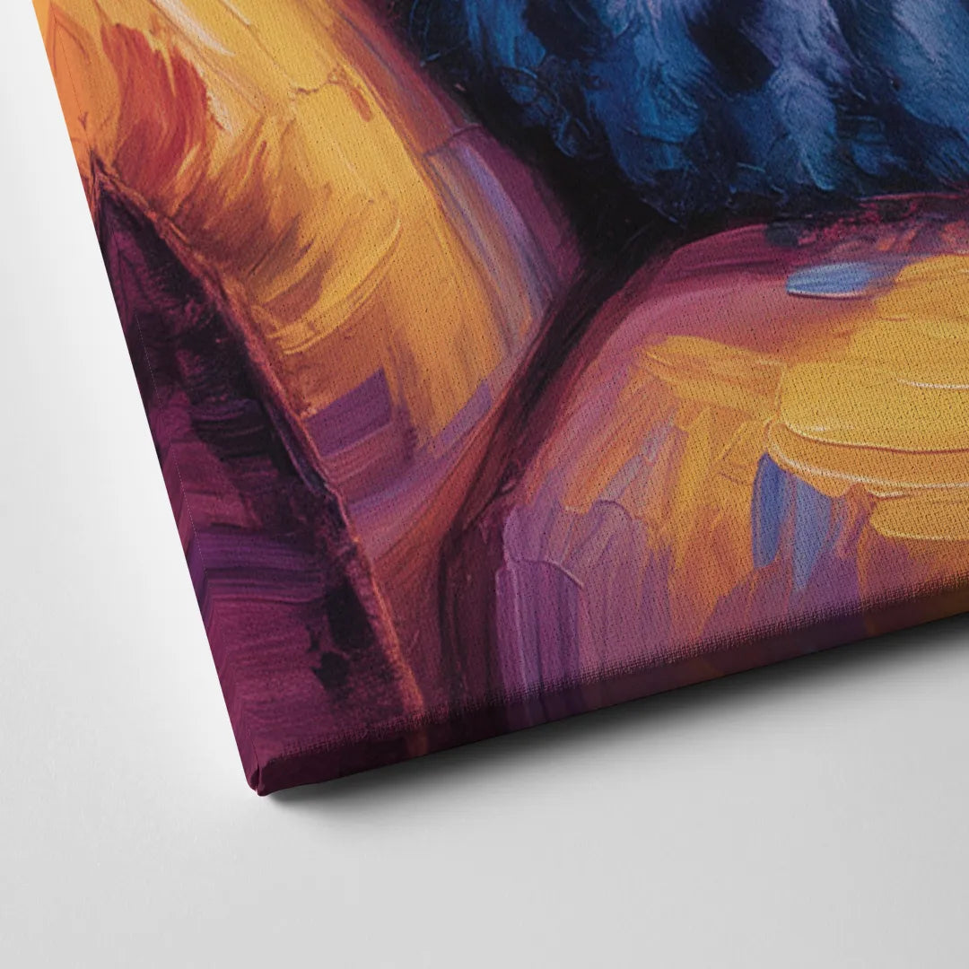 Delightful Fat Cat Canvas Close Up