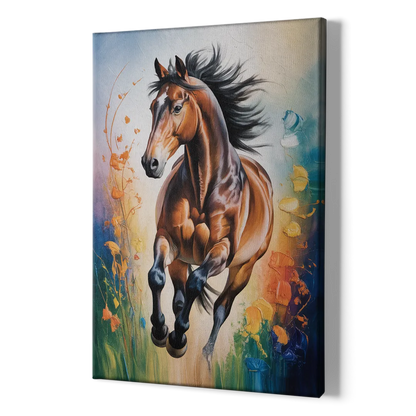 Delightful Horse Play - Canvas Print Art Sides
