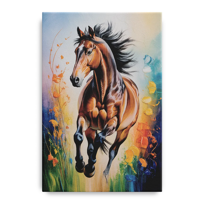 Delightful Horse Play Front - Canvas Wall Art