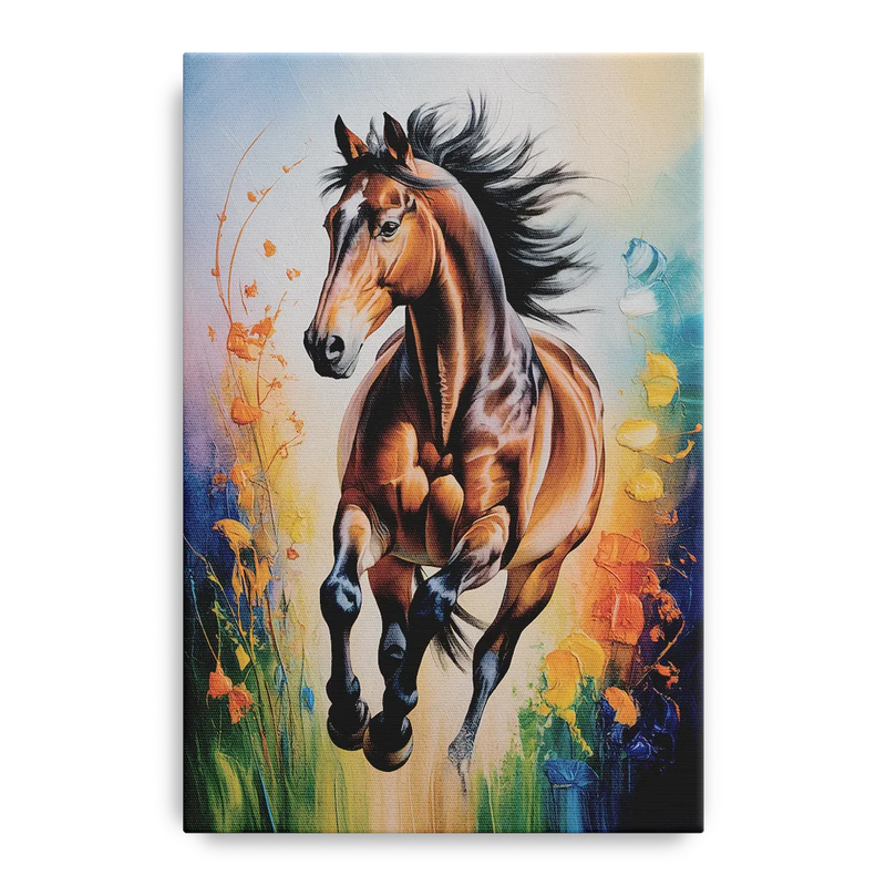 Delightful Horse Play Front - Canvas Wall Art