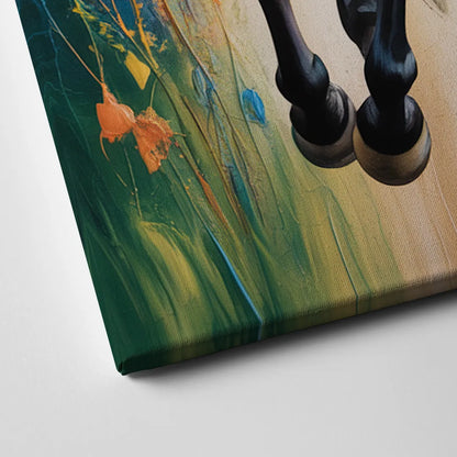 Delightful Horse Play Canvas Close Up