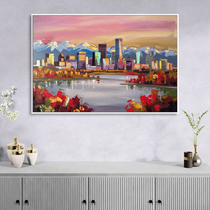 Denver Art Museum Highlights Living Room - White Canvas Wall Art