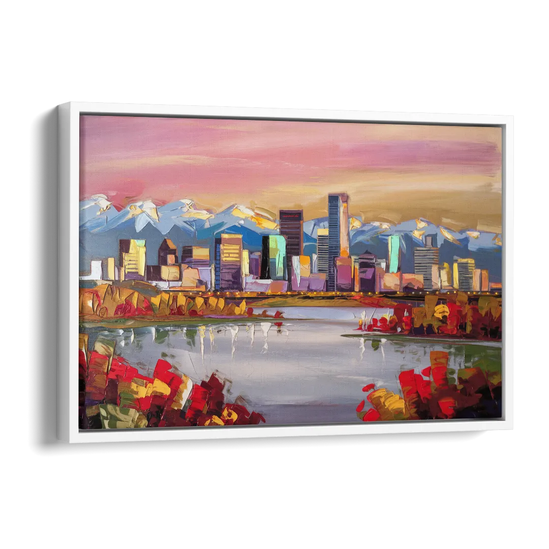 Denver Art Museum Highlights Side - White Canvas Wall Art