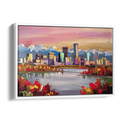 Denver Art Museum Highlights Side - White Canvas Wall Art