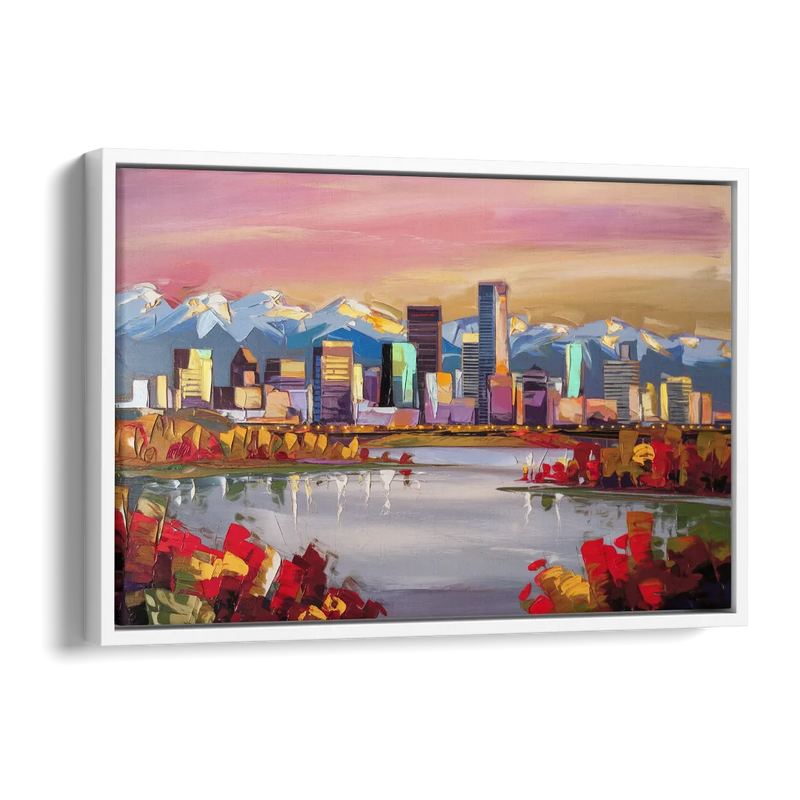 Denver Art Museum Highlights Side - White Canvas Wall Art