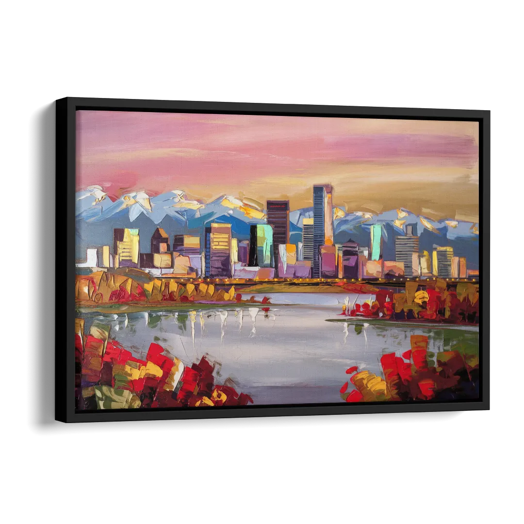 Denver Art Museum Highlights Side - Black Canvas Wall Art