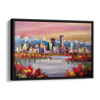 Denver Art Museum Highlights Side - Black Canvas Wall Art