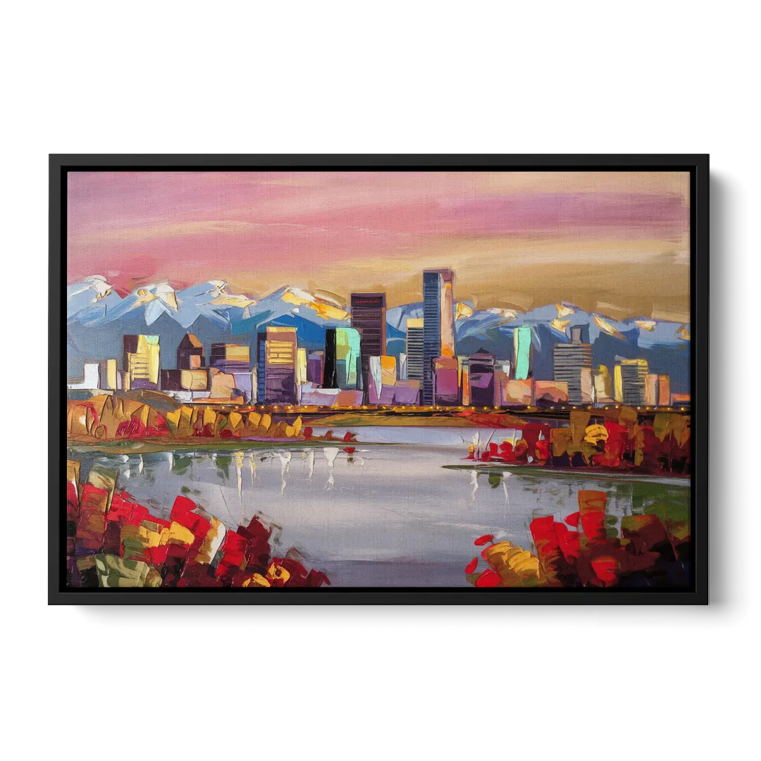 Denver Art Museum Highlights Front - Black Canvas Wall Art